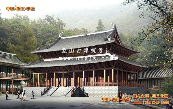 古建寺廟設計效果圖展示，感受古建寺廟的韻味