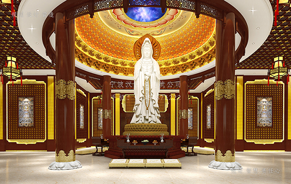 古建筑寺廟設計效果圖，展現(xiàn)古建寺廟的莊嚴與神秘